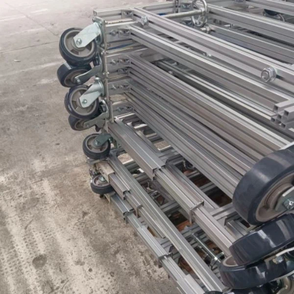 5 inch industrial PU wheels Aluminum profile